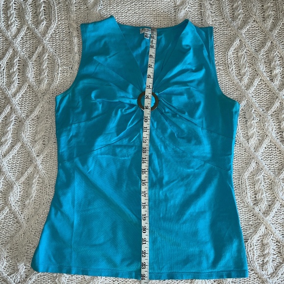 Vintage Y2K Aquamarine Blue Blouse - Picture 5 of 8